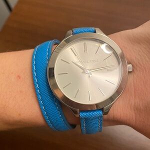 Michael Kors double leather wrap watch
